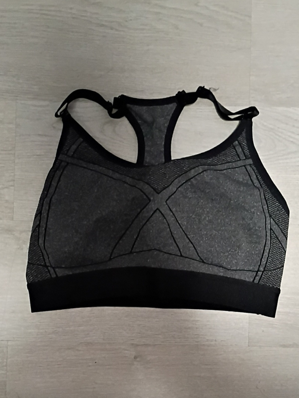 Athletic Works Black High-Neck Racerback Sports Bra